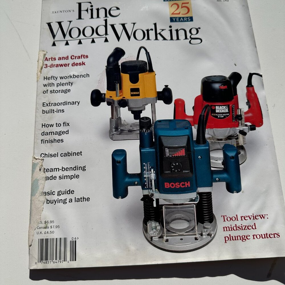 #8535 3 EA VINTAGE FINE WOODWORKING  MAGAZINES 2001